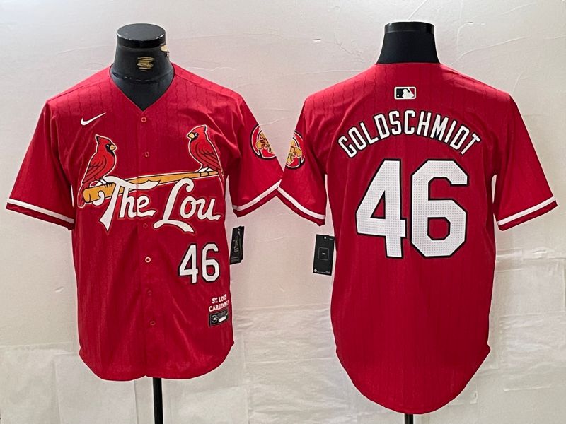 Men St.Louis Cardinals #46 Goldschmidt Red City Edition 2024 Nike MLB Jersey style 1->st.louis cardinals->MLB Jersey